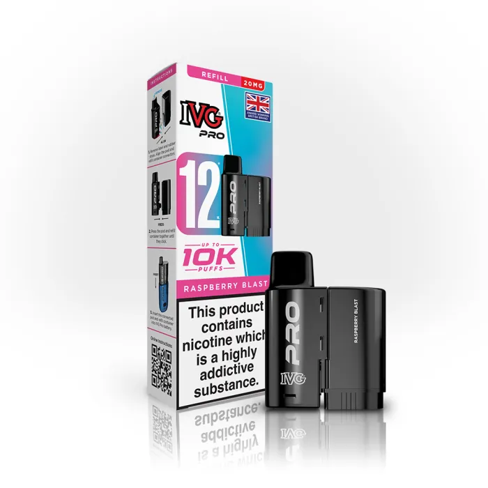 IVG Pro 12 Raspberry Blast Refill Pods | 10mg